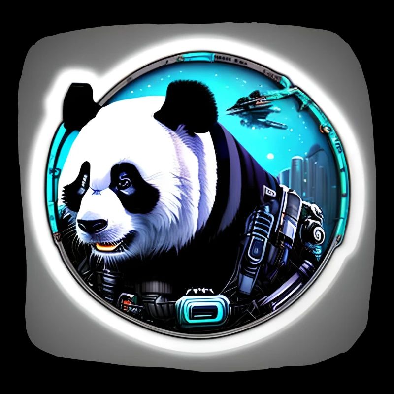 Panda de l’espace futuriste