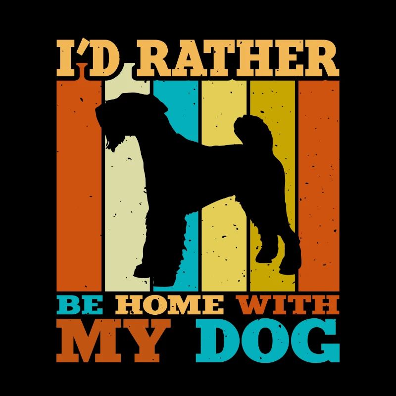 Airedale Terrier Dog Lover Silhouette Retro Sunset