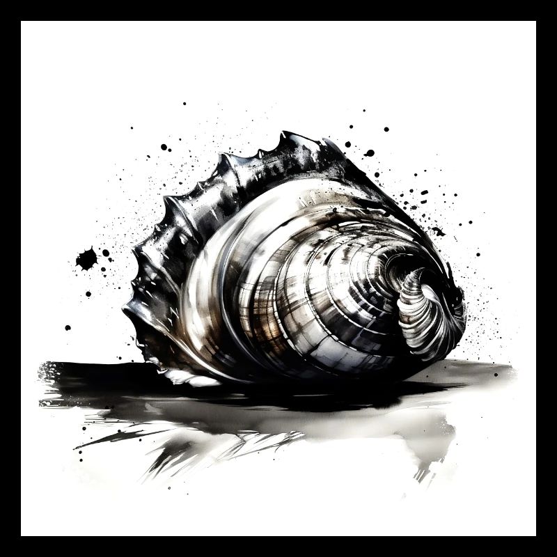 Illustration élégante de la coquille