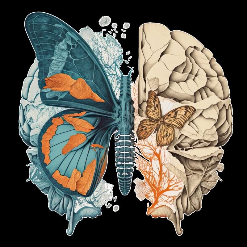 Butterfly brain your-Tshirt