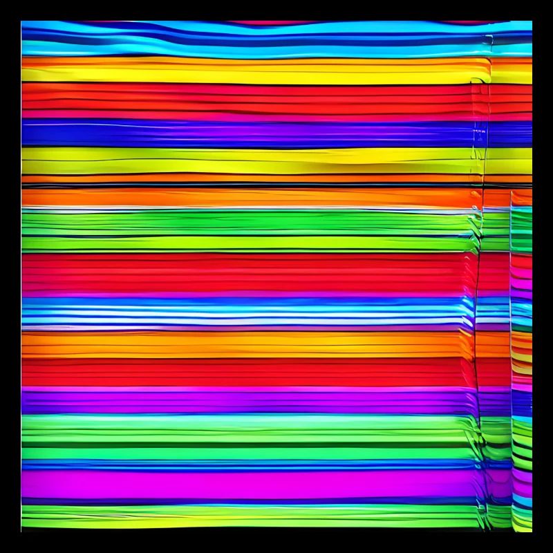 horizontal thin strips of crazy colors