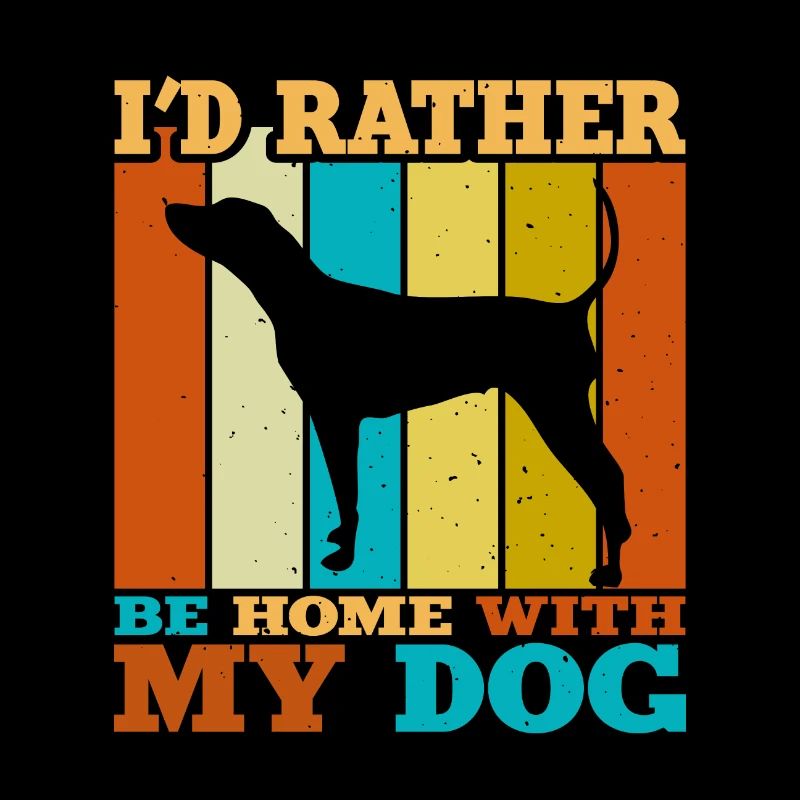 Black And Tan Coonhound Dog Silhouette Retro Sun