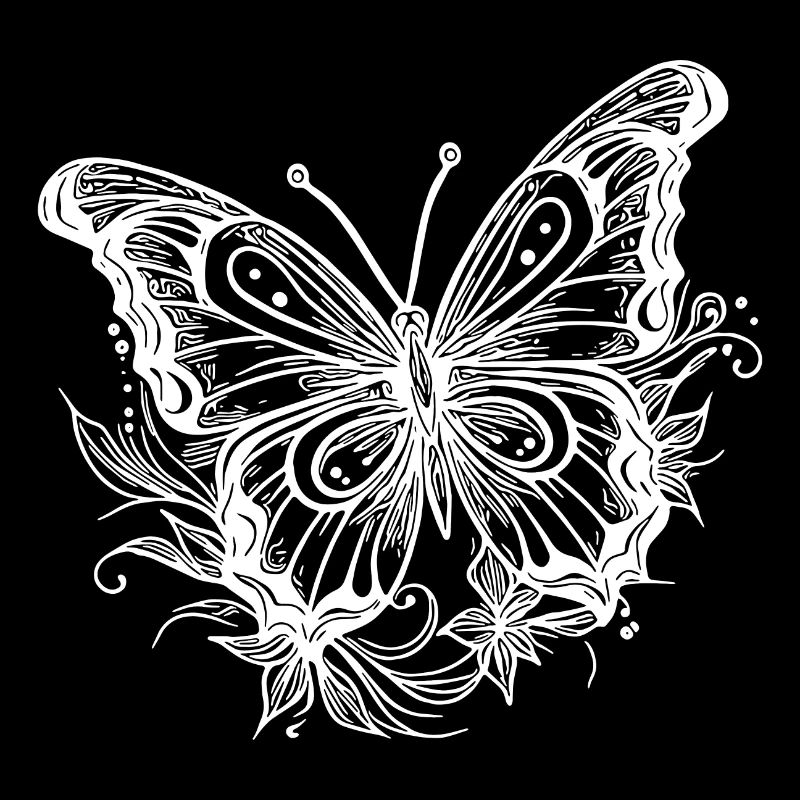 Flower Tattoo Style Butterfly