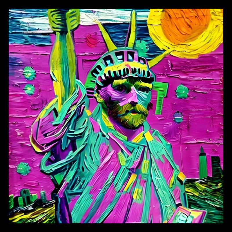 statue de la liberté van gogh