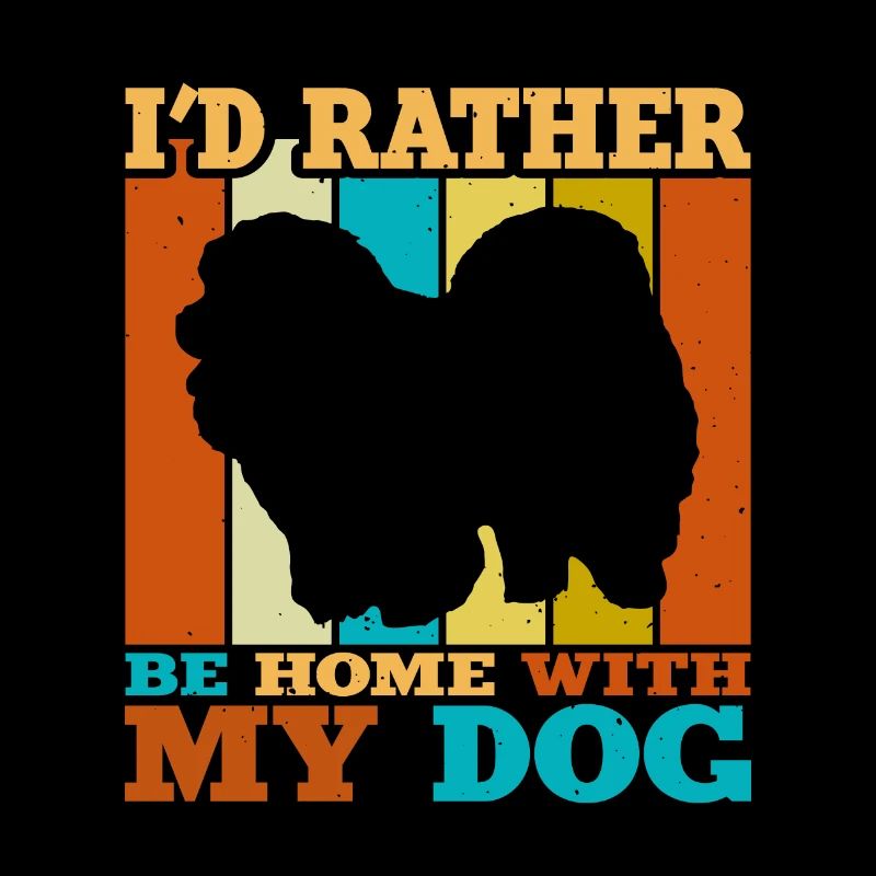 Chow Chow Dog Lover Silhouette Vintage Sunset