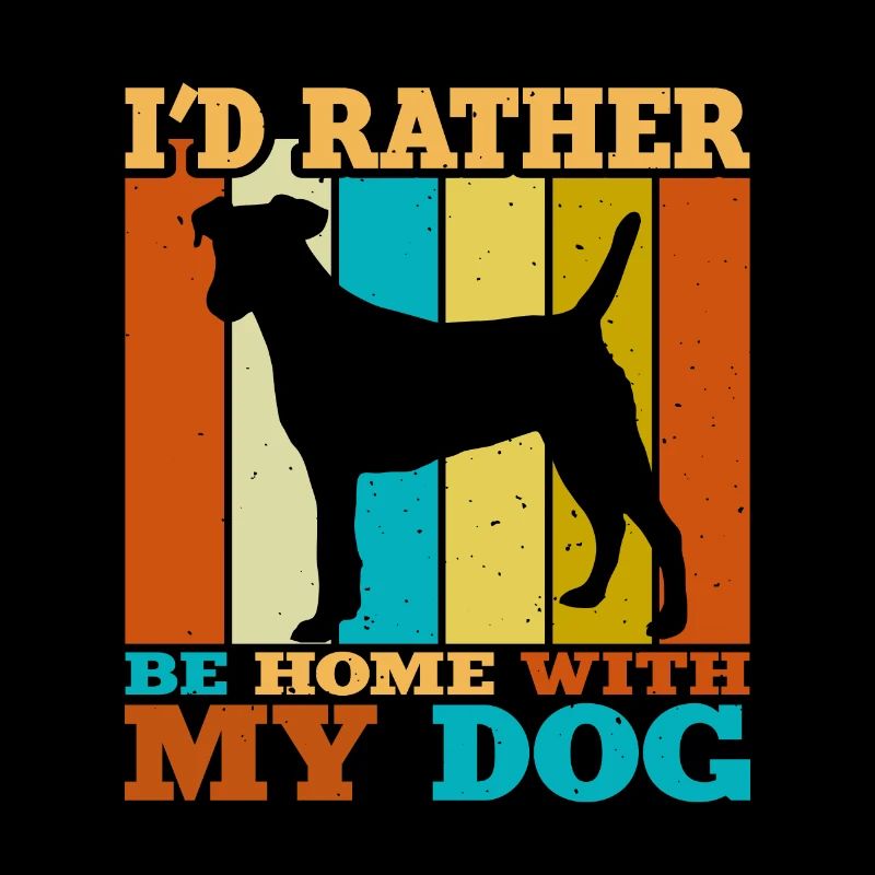 Chilean Fox Terrier Dog Silhouette Retro Sunset