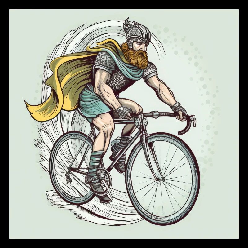 Road Warrior - Vikinger Krieger Rennradfahrer