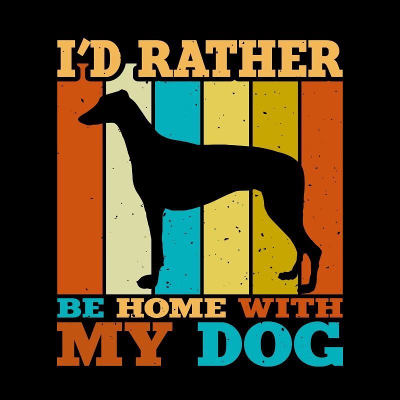 Grey Hound Dog Lover Silhouette Vintage Sunset