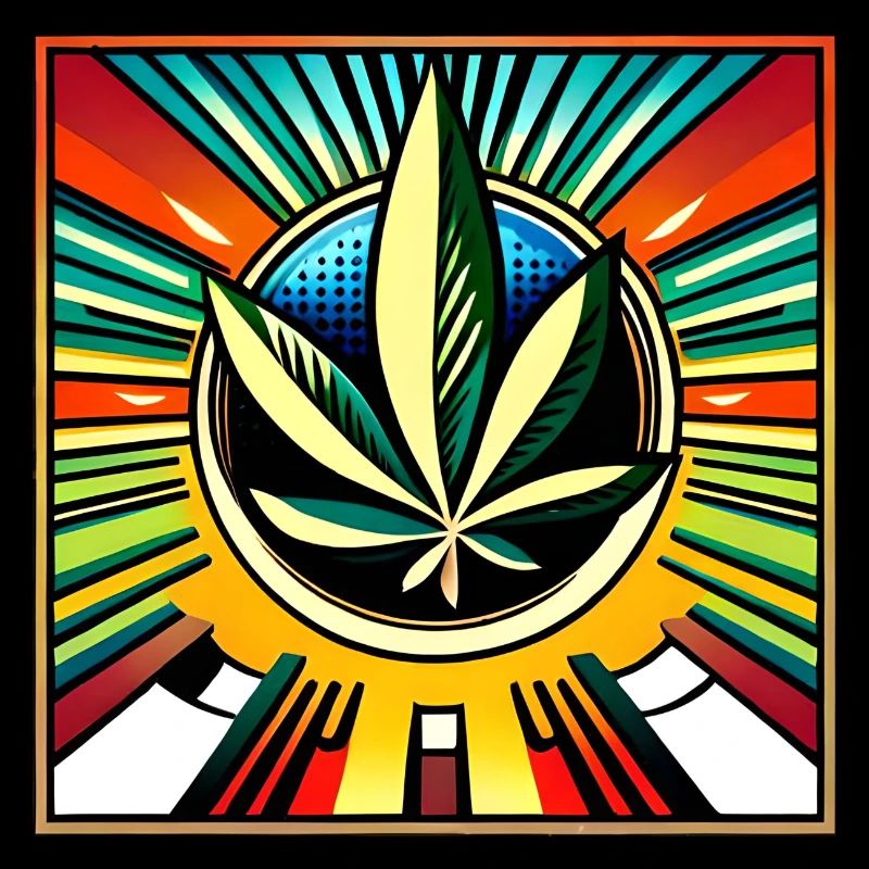 Cannabis comic style