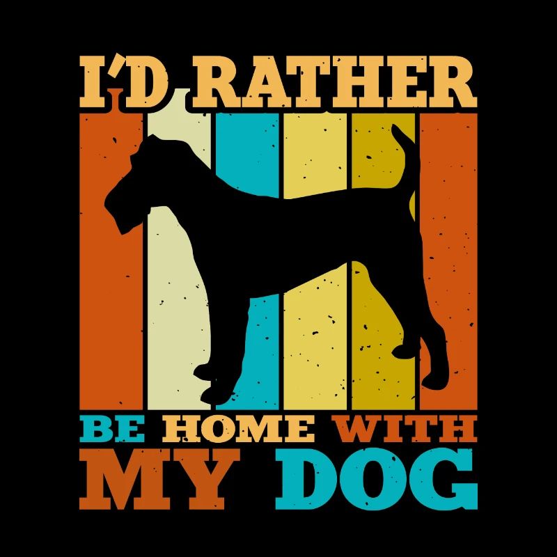 Irish Terrier Dog Lover Silhouette Vintage Sunset