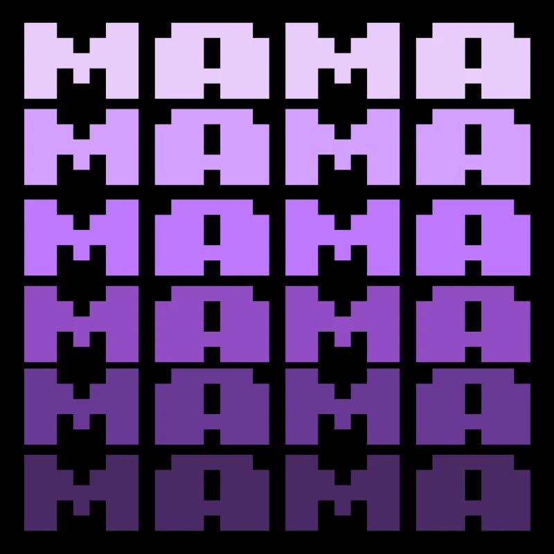 MAMA Retro Schriftzug 8bit