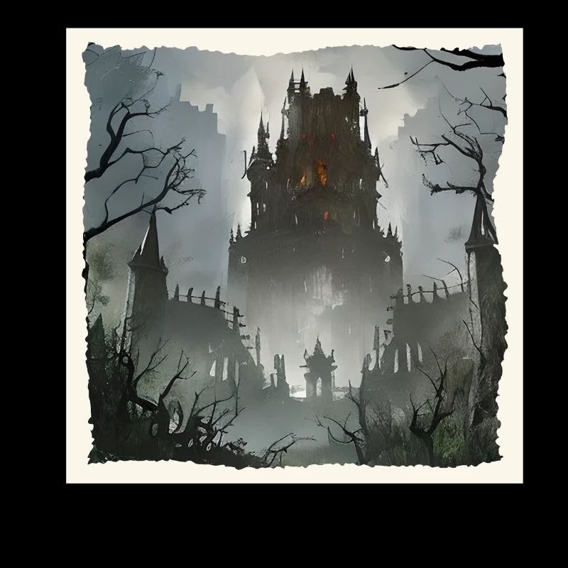Haunted castle dark atmosphere