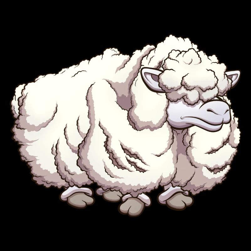 Haariges Cartoon-Schaf
