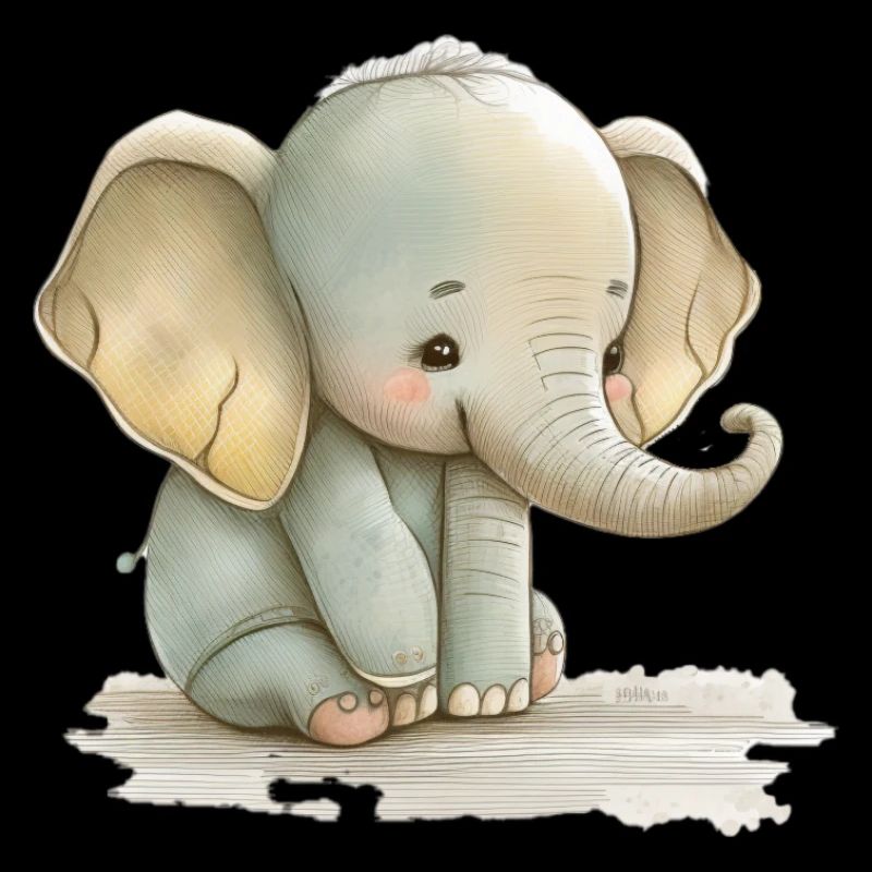 Dessin au pastel d’éléphant
