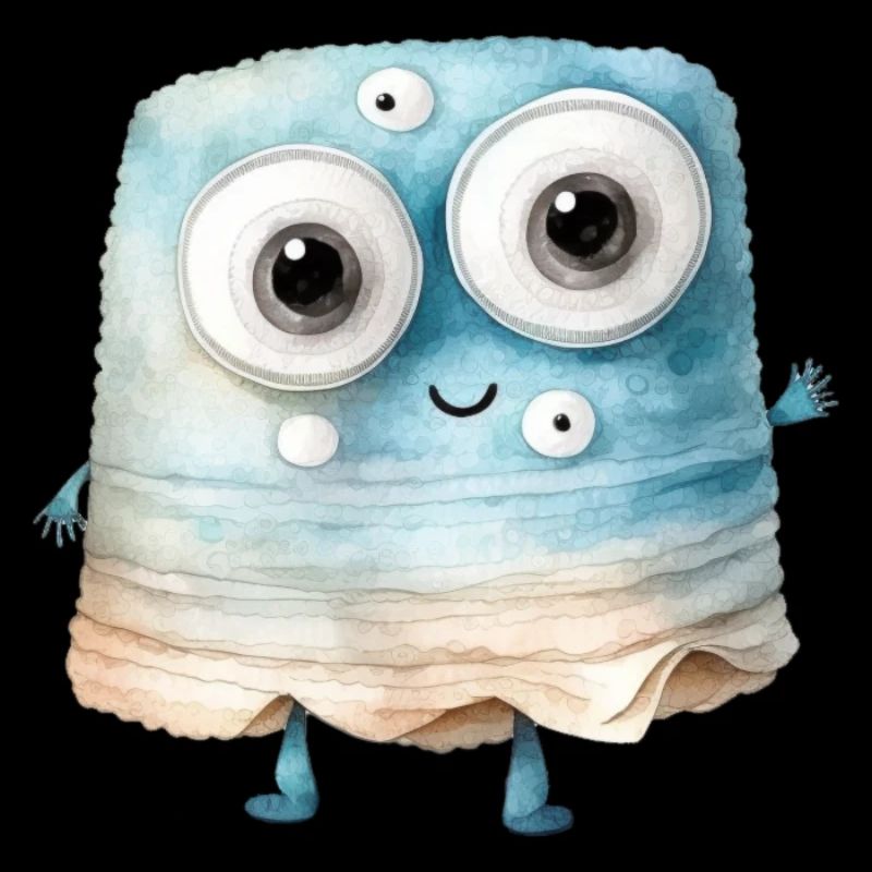 Mignon monstre aquarelle