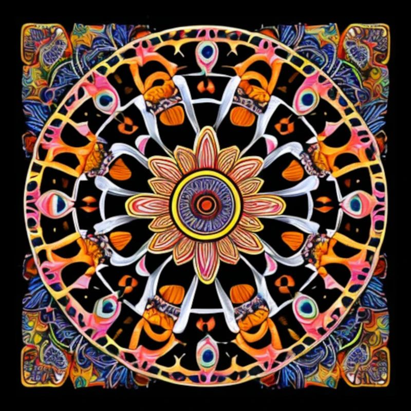 Botanical Mandala Ölgemälde