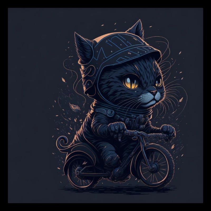 Chat à vélo