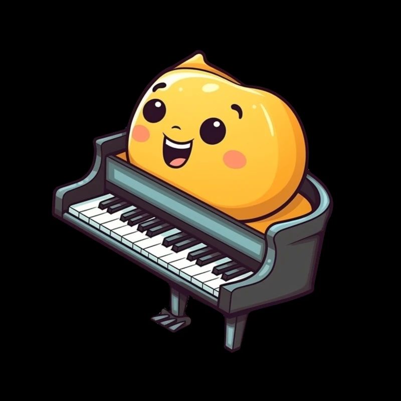Piano in comic style