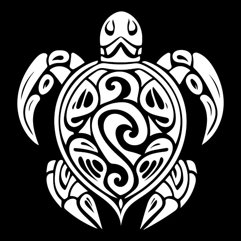 Pretty tattoo diver turtle