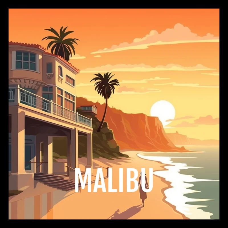 Malibu at sunset