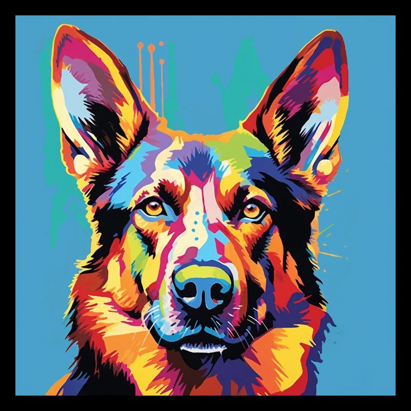 Deutscher Schäferhund Pop Art