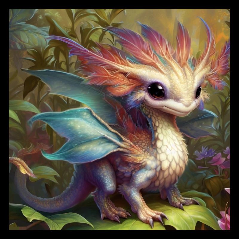 Vue complète câlin bébé dragon
