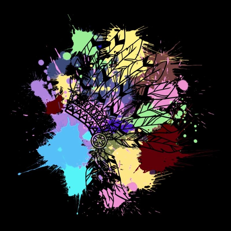 schwarzer indischer Kopfschmuck in leuchtenden Farben