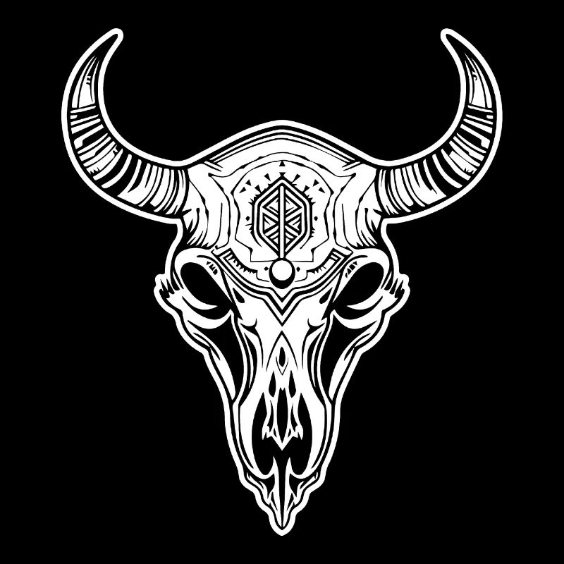 Kuh Schädel Boho