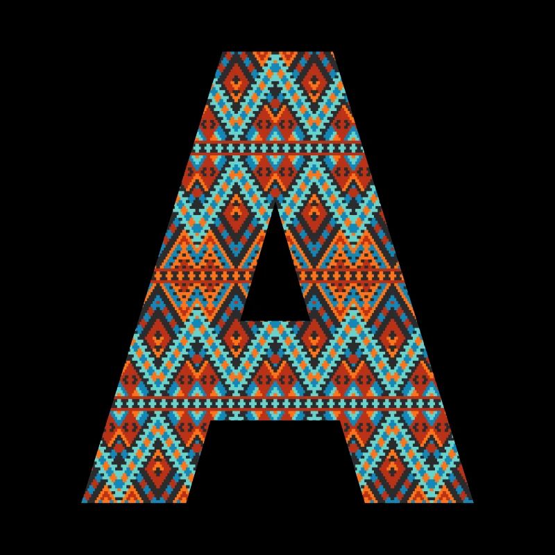 Buchstabe A- Boho-Design