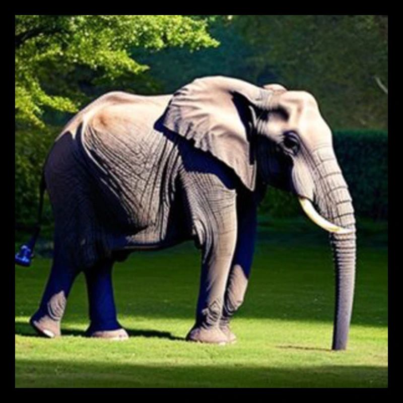 Elefant auf eine Wiese