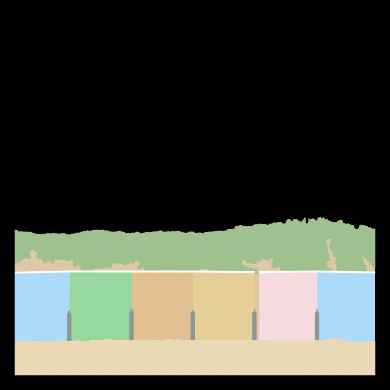 Maisons de plage avec dunes