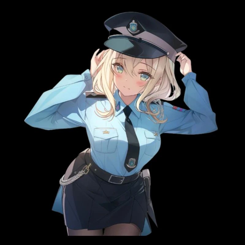 Femme policière d’anime