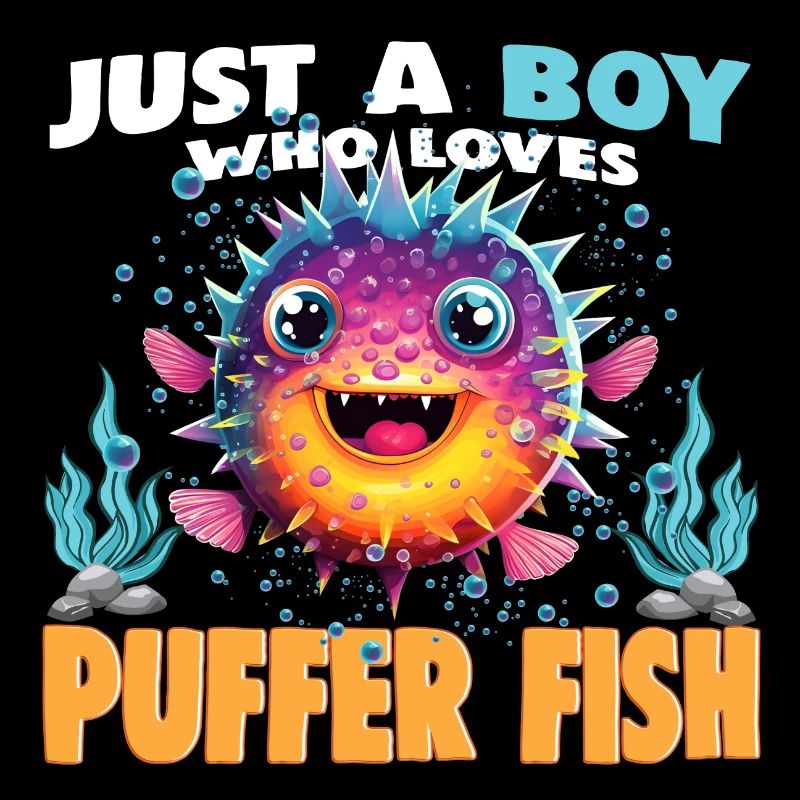 Juste un garçon qui aime le poisson-globe