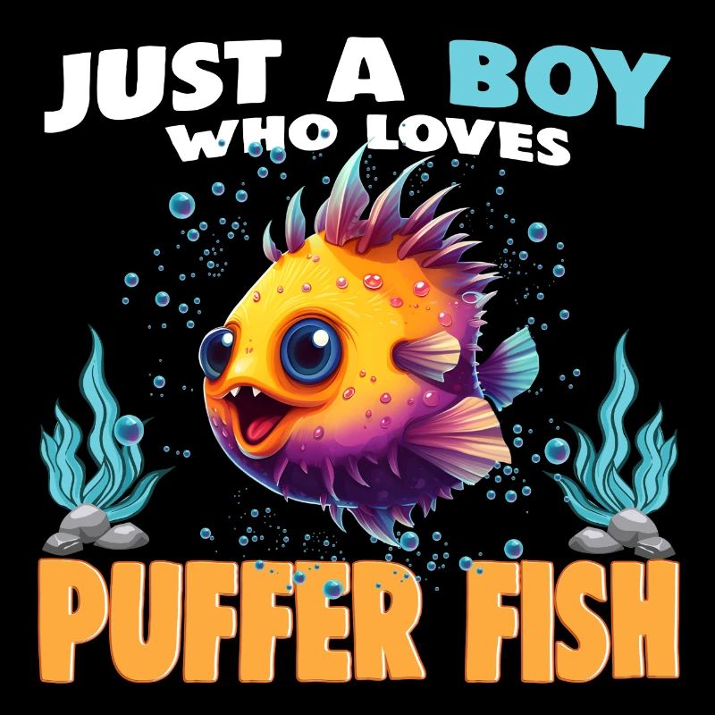 Juste un garçon qui aime le poisson-globe