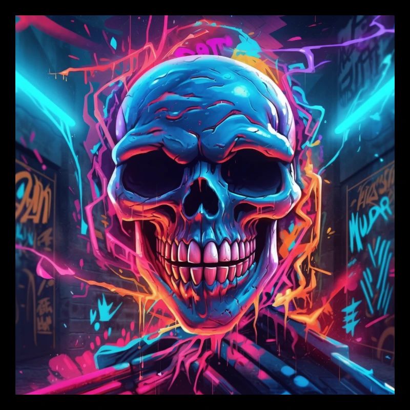 Elektro Skull Graffiti