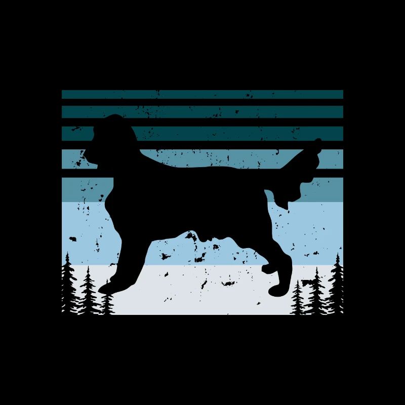 Irish Setter Dog Lover Silhouette Vintage Sunset
