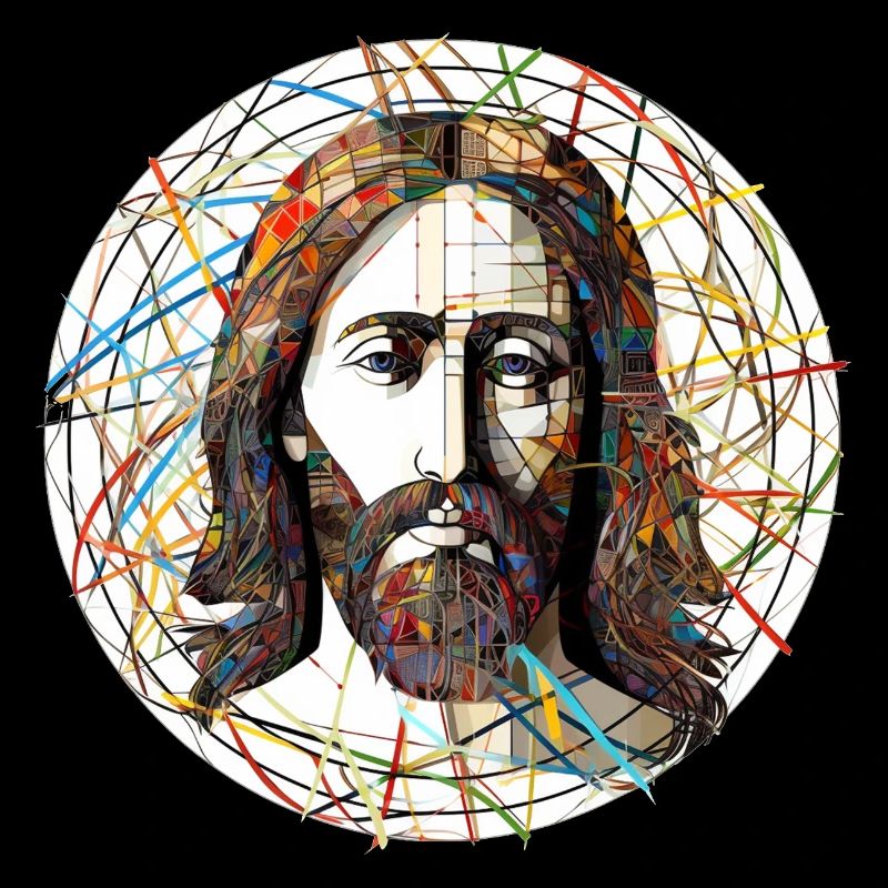 Jesucristo dibujando