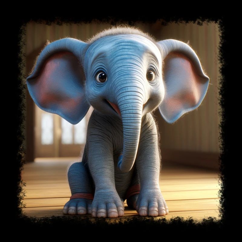 Little cute elephant