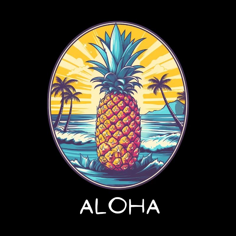 Aloha Pineapple Beach Holiday Hawaii Shirt