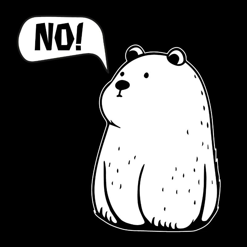 TOUT simplement NON ! Drôle d’ours qui dit NON