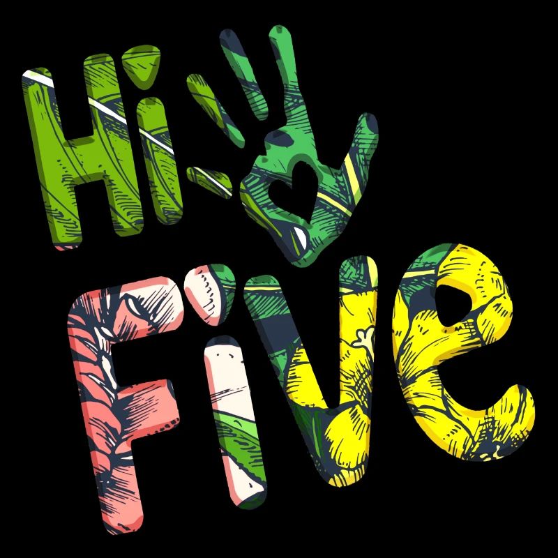 High Five Stil Cool Hand Witz Spruch Hit Trend