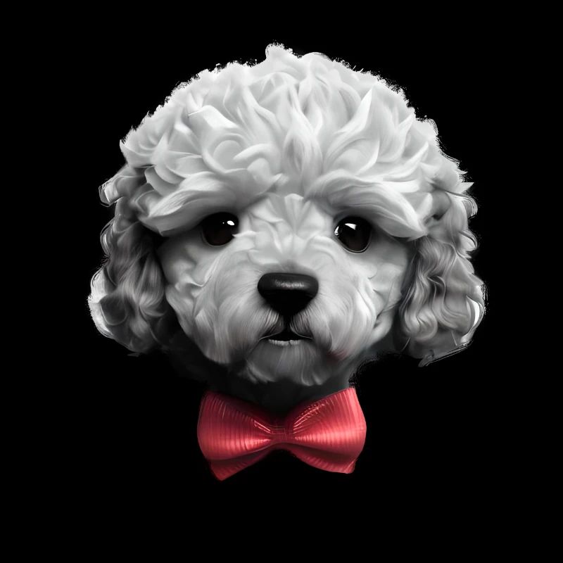 Caniche avec nœud papillon Propriétaire de chien Chiot caniche