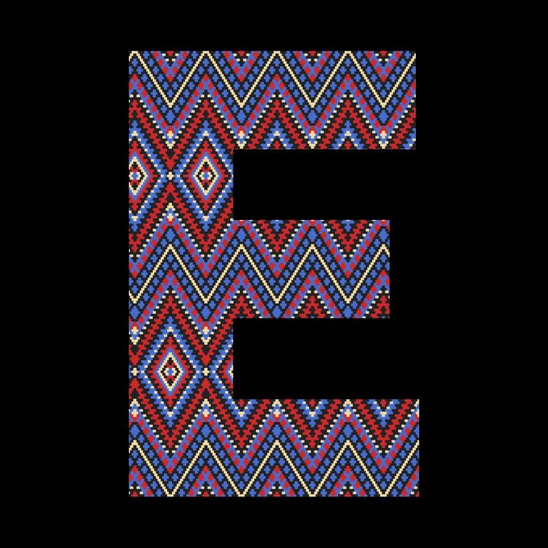 Monogramm Buchstabe E- boho buntes Design