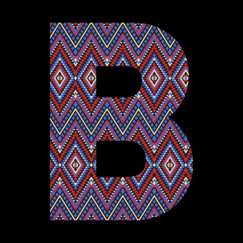 Monogramm Buchstabe B - geometrisches Muster