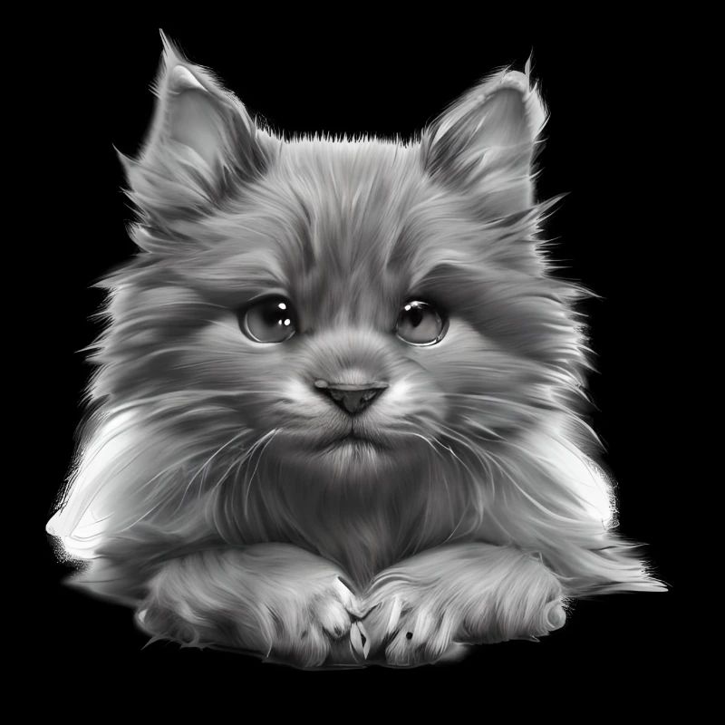 Chaton Maine Coon Cat Cat Propriétaire