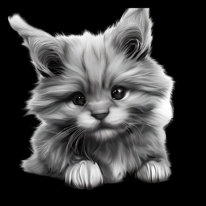 Maine Coon Cat Propriétaire Chaton Chaton