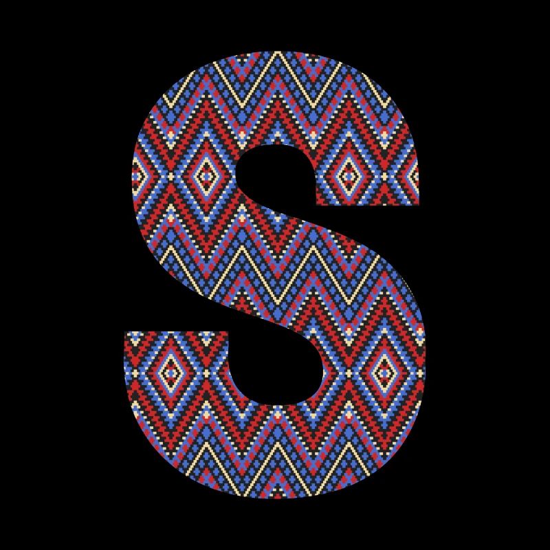 Monogram Letter S- geometric pattern