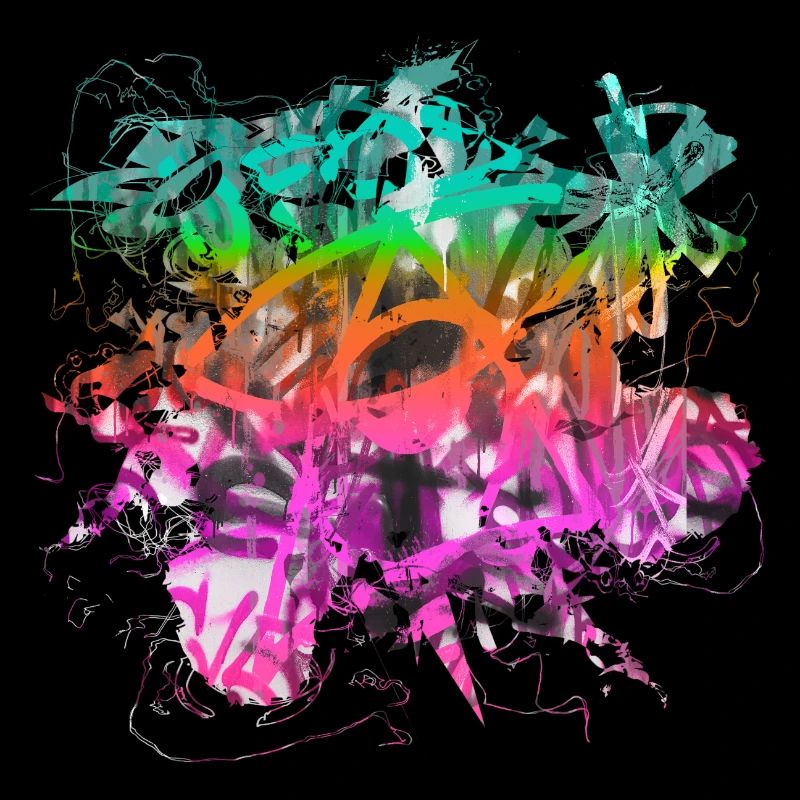 Graffiti-Stil Splash Hip Hop Farben Maler Farbe