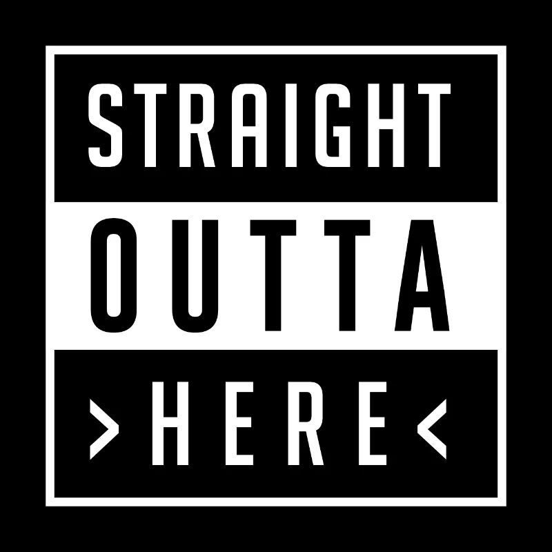 Fun Pun - Straight Outta Here - neg