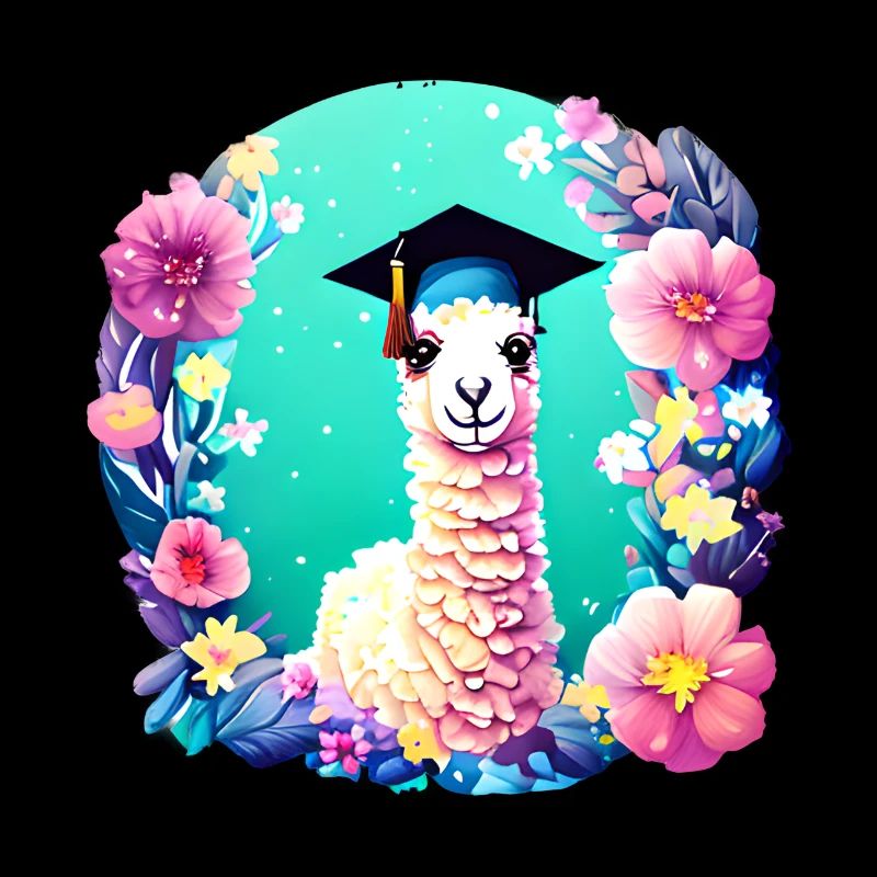 Bachelor Absolvent Studium Schulabschluss Alpaka